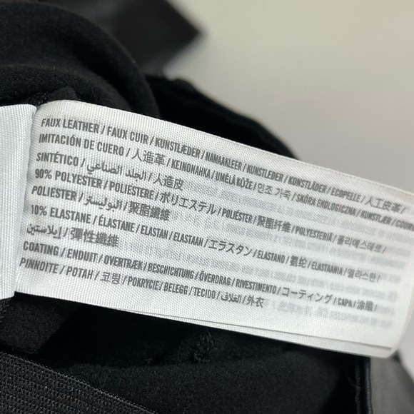 Abercrombie & Fitch Pants Womens Size Small Black Vegan Faux Leather Skinny Leg - Picture 8 of 13